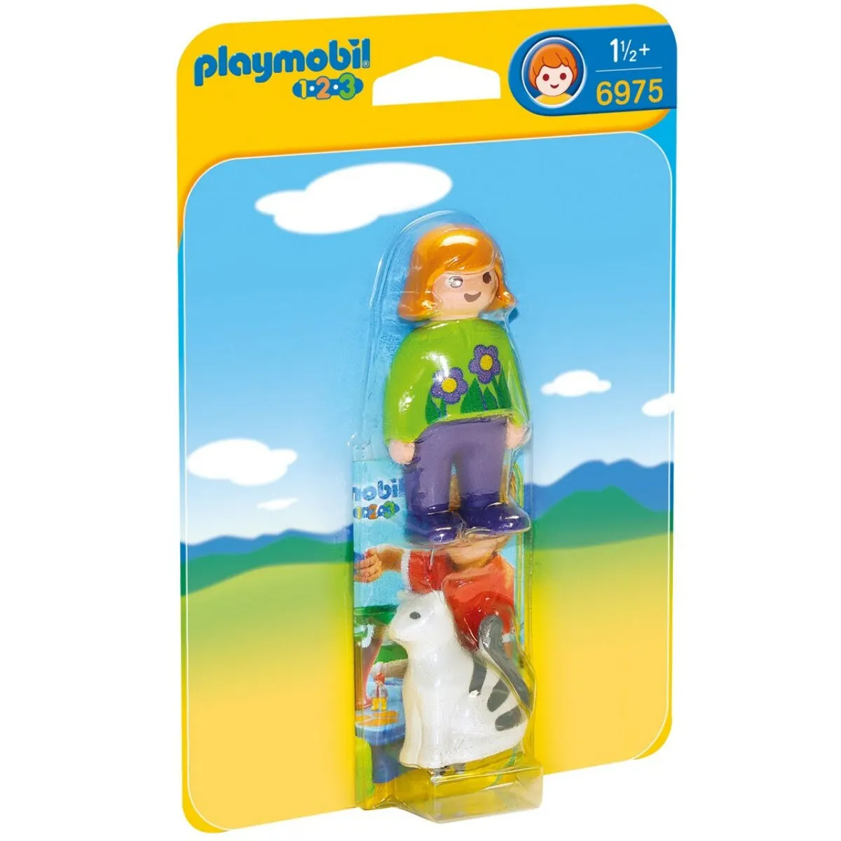 Конструктор Playmobil 1.2.3.: Женщина с кошкой|Соединяющиеся блоки| |