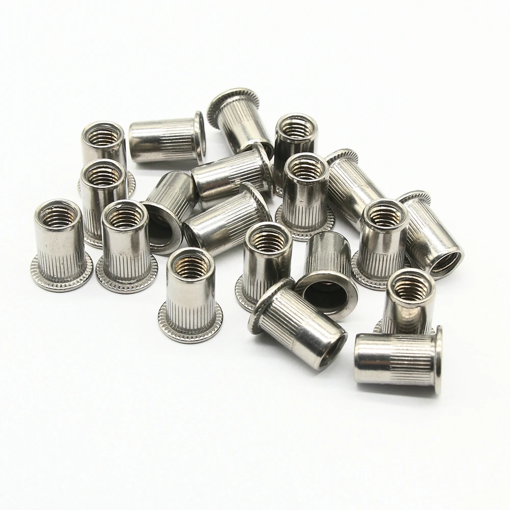 Оптовая торговля из нержавеющей стали плоская головка заклепки гайка M3 M4 M5 M6 M8 M10