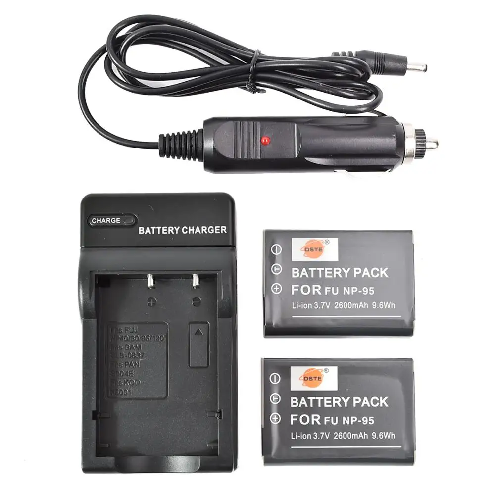 DSTE 2x NP 95 аккумулятор + US Plug Charger Kit для Fujifilm X70 X100 X100T X100LE X100S XF10 RICOH DB 90 GXR Mount A12