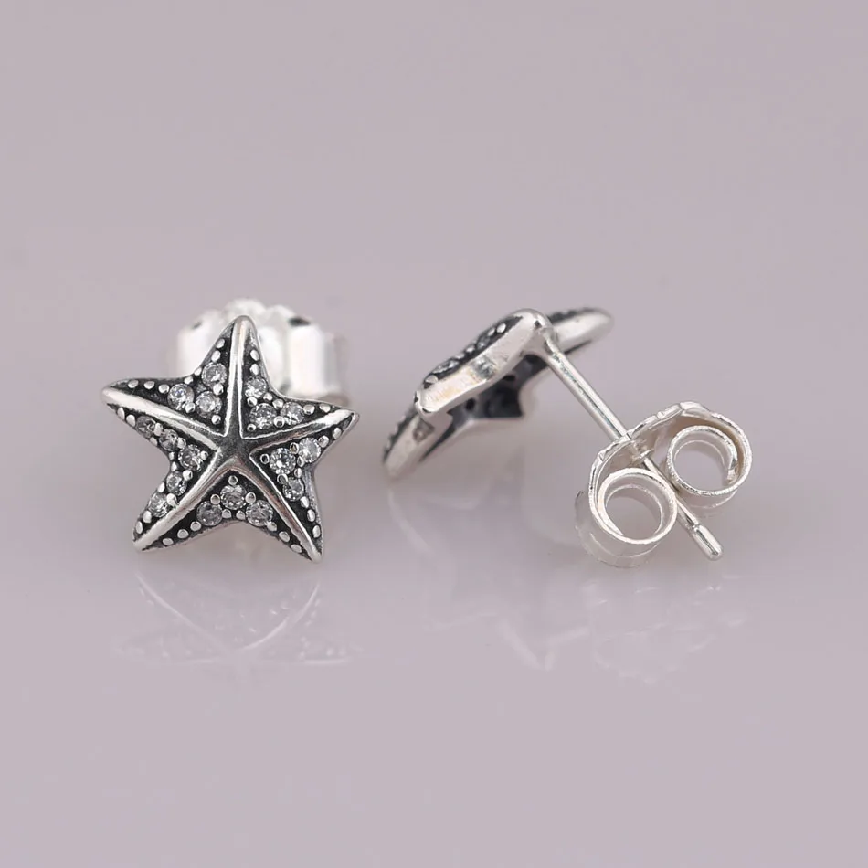 

Tropical Starfish Stud Earrings Gift Lady Jewelry Authentic S925 Earring