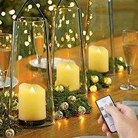 led candles with batteries flameless flicker tea candle light new year birthday christmas decoration church candles tea wax12pcs