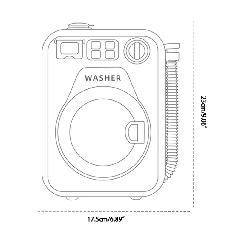 

Electric Rotatable Adding Water Household Laundry Machine, Washing Home Appliance Toy Set for Kids Play House