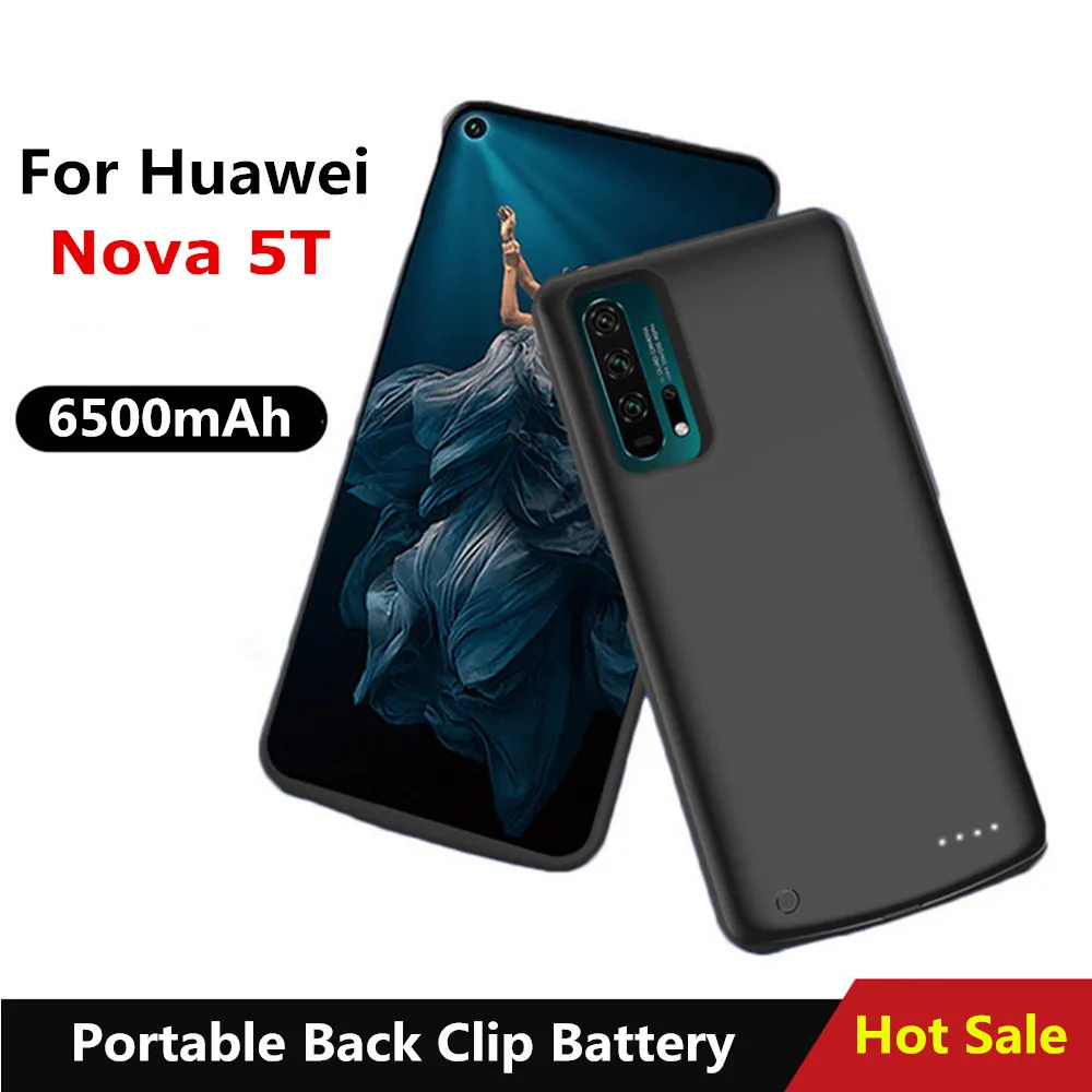 2020 6500mAh Battery Charger Cases For Huawei Nova 5T Extenal Battery Power Charging Case For Huawei Nova 5T Power case