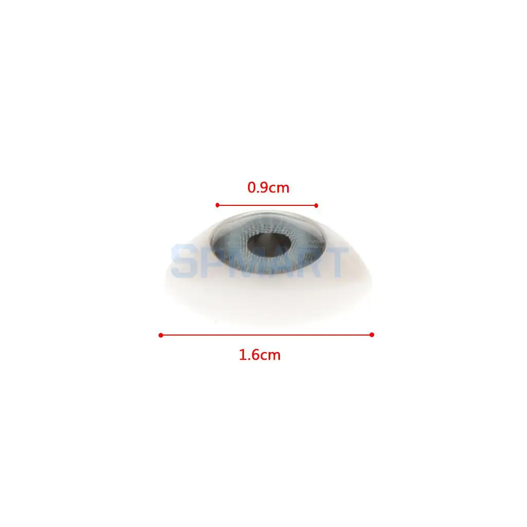 

4 Pairs Oval Flat Back Plastic Eyes 5mm/6mm/7mm/8mm/9mm Iris for Porcelain or Reborn Dolls Making DIY Supplies