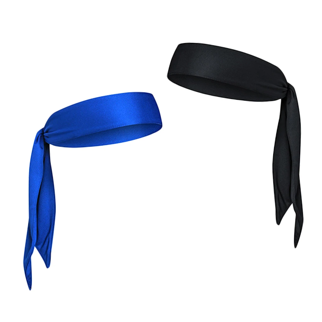 2pcs Sports Head Tie Headband Sweat Hair Band for Basketball Tennis Yogo |