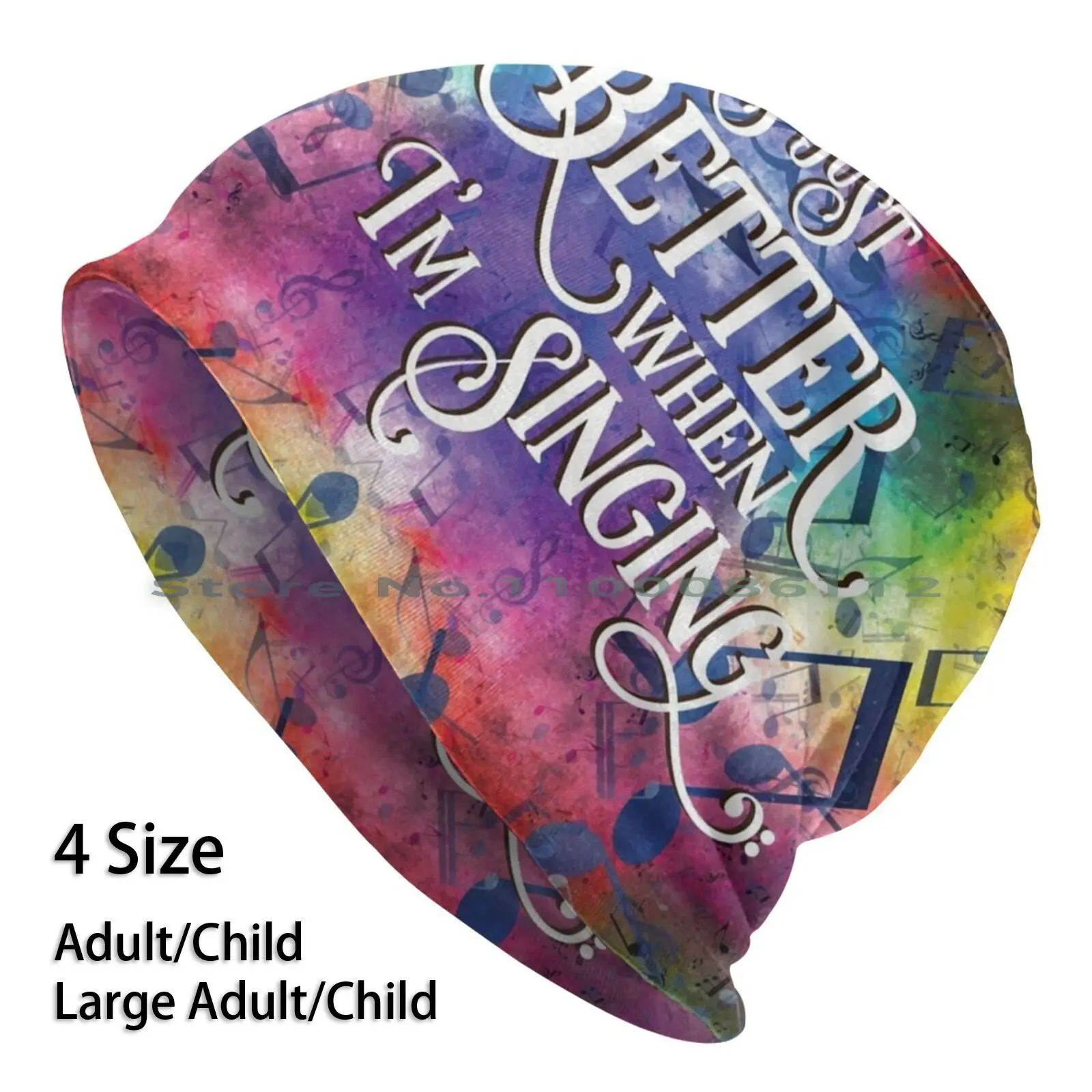 

Life Is Just Better When I'm Singing Acapella Quartet Gift Beanies Knit Hat Happy Singers Quartet Acapella Lead Tenor Baritone