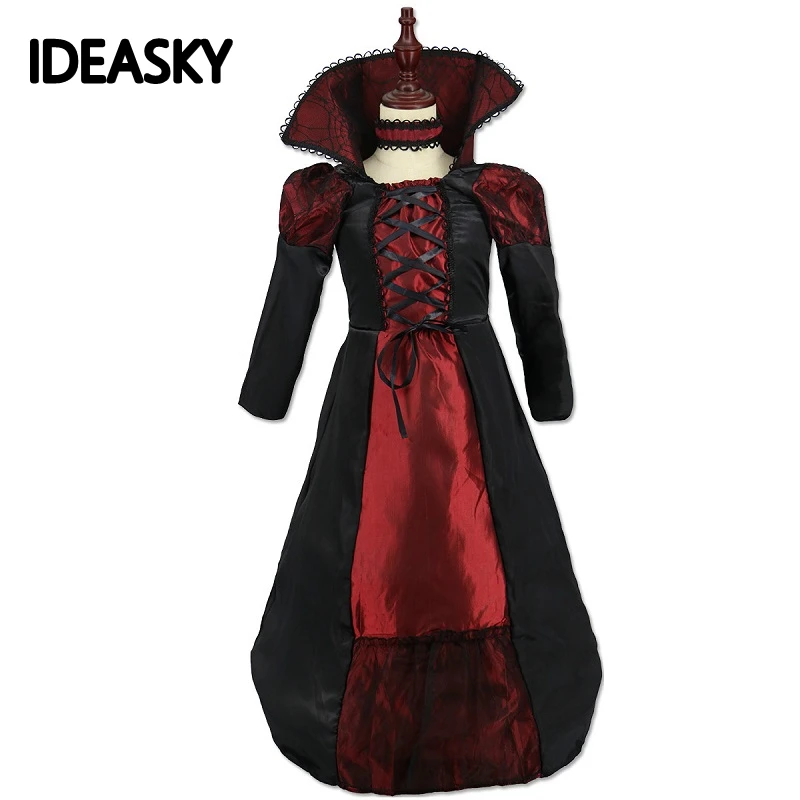 Костюм на Хэллоуин для детей костюм вампира девочек королевы принца маскарадное