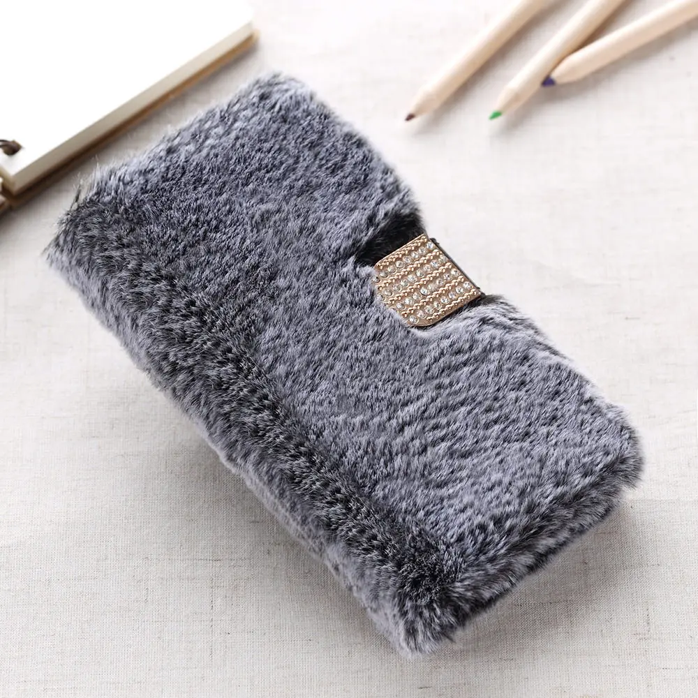 style 3 LLZ.COQUE Бумажник Стенд флип чехол для телефона для samsung Note 9 10 5G S10 S10e S9 S8 S7 Plus Edge Магнитный меховой плюшевый чехол - Цвет: style 3