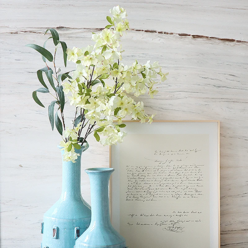 Искусственный медный цветок из дерева вишневый цвет подходящая длина от пола до