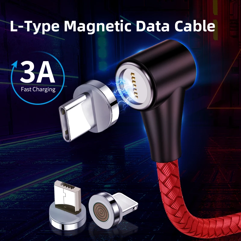M12AW L type 3в1 магнитные кабели для быстрой зарядки данных Micro ios C зарядка кабелей и