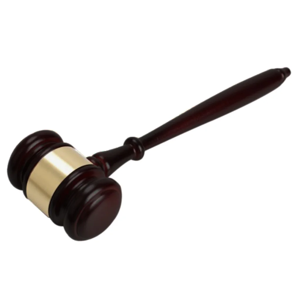 

Handcrafted Wood Gavel Mallet Hammer with Sound Block for Judge /Auction Sale (Red)