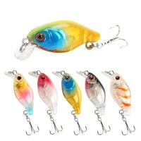 mini crank lures artificial bait sea swimbait topwater hard bait with hooks for fishing gear fake baits floating small fat