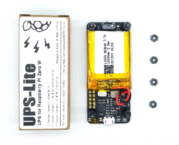 UPS Lite UPS 18650 power HAT плата с аккумулятором последовательный порт Обнаружение электричества для Raspberry Pi Zero W 4 3B