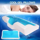 Охлаждающая гелевая подушка с эффектом памяти, двусторонняя Ортопедическая подушка для шеи, подушка для глубокого сна, для дома, подушка