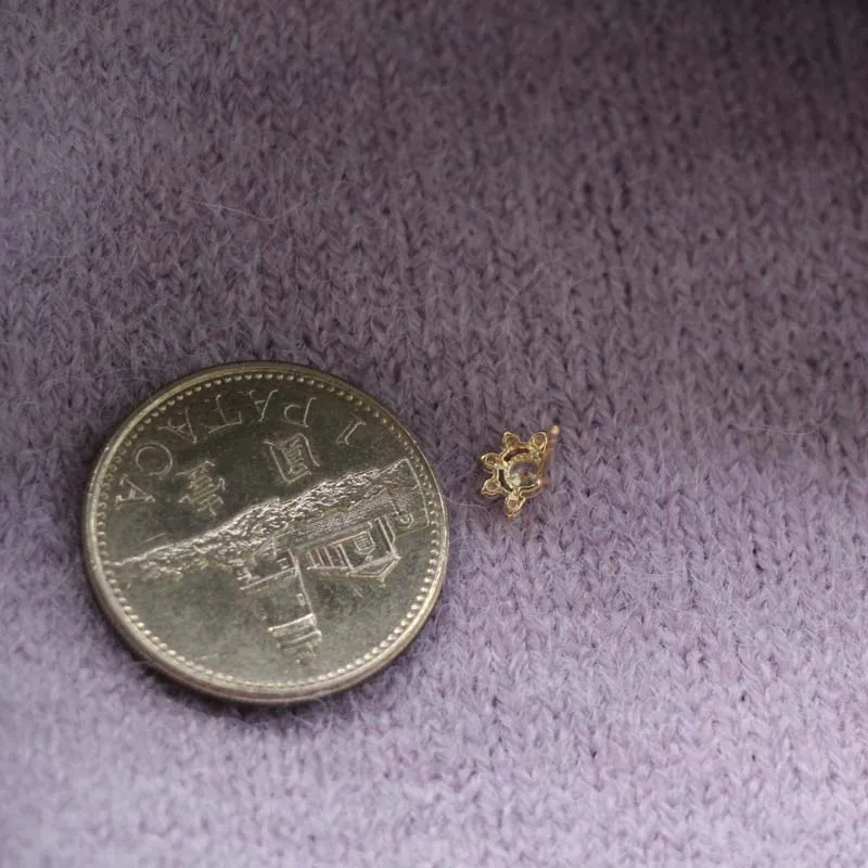 Серьги пусеты с золотыми кристаллами 9 K простой и стиль для свадебного душа