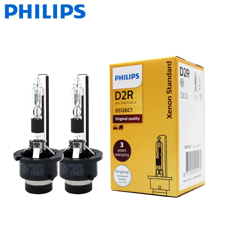 Сменная ксеноновая лампа 2X Philips HID D1S D2S D2R D3S D4S D5S 35 Вт 4200K|Лампы для автомобильных