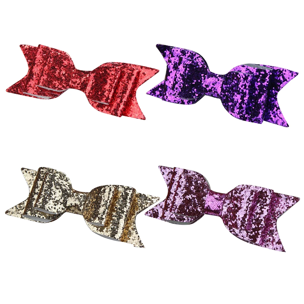 Детская блестящая заколка для волос девочек с бантом вечерние заколки волос| |