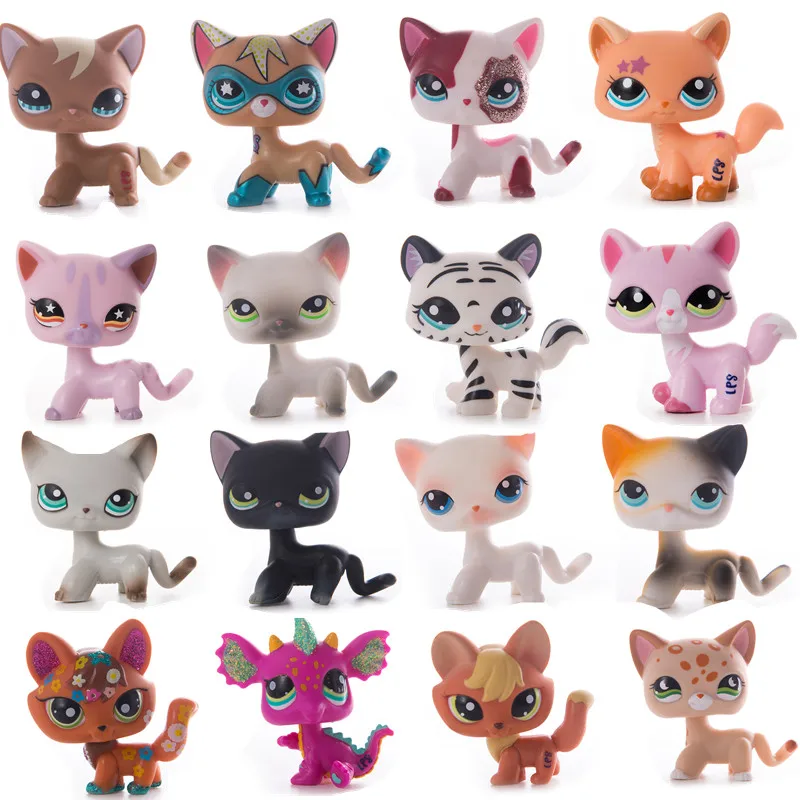 Игрушка LPS Pet Shop маленькая кошка с короткой шерстью Такса овчалка ПВХ мультяшная