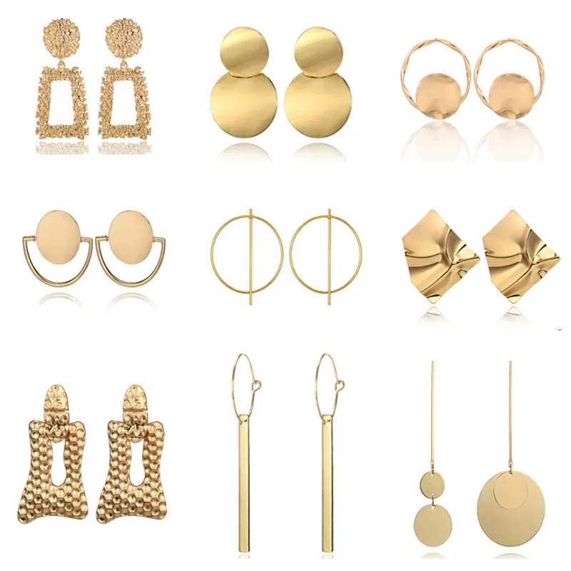 Серьги с пистолетом 2019 большие геометрические круглые серьги для женщин