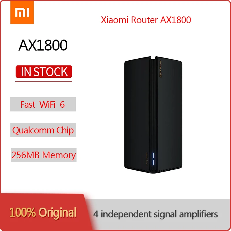 

Новинка оригинальный маршрутизатор Xiaomi AX1800 WIFI 6 5-ядерный 256 Мб 2,4 ГГц/телефон Двойная частота гигабитная OFDMA с высоким коэффициентом усилени...