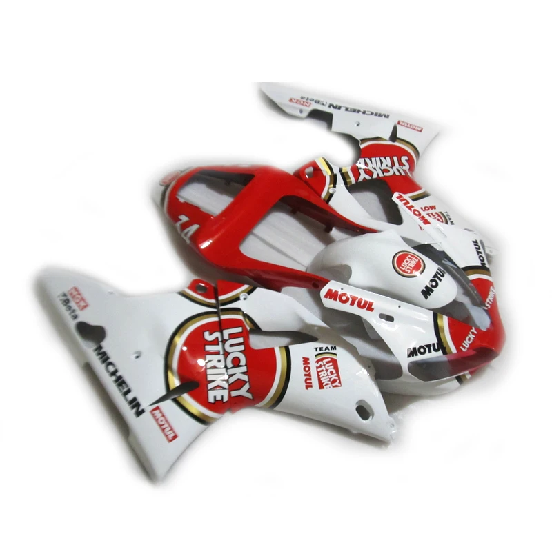 

Custom Painting Motorcycle Bodywork fairings for YAMAHA R1 fairing kit 2000 2001 red white plastic fairing set YZFR1 00 01 HJ93