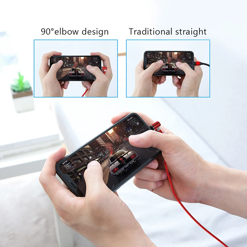 Для iphone зарядное устройство USB кабель Быстрая зарядка 90 градусов usb шнур 8-контактный кабель для iphone X Xs Max 8 7 6 plus 6s 5 5S se ipad