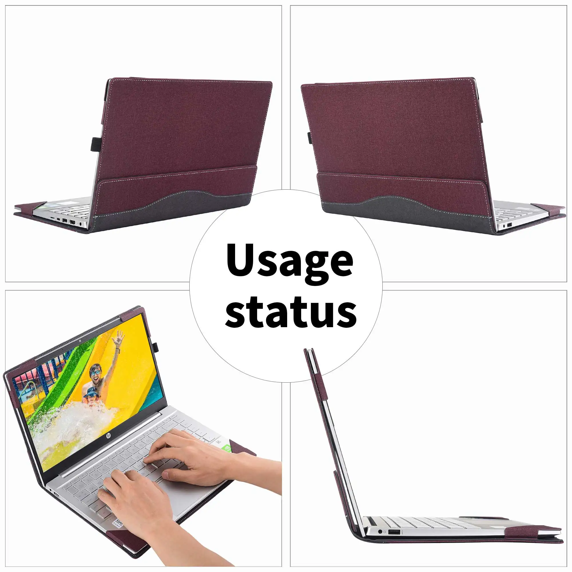 Чехол-накладка для ноутбука Hp Pavilion X360 из искусственной кожи с отделением ручек |