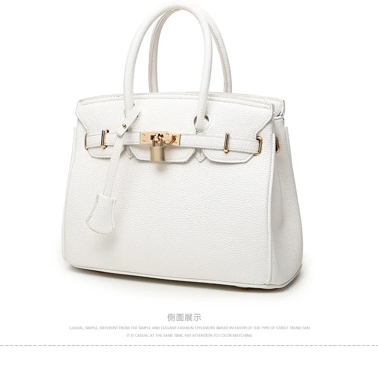 

Women's Bag Lychee Pattern Luxury Platinum Bag Shoulder Messenger Bag Fashionable Women's Bag