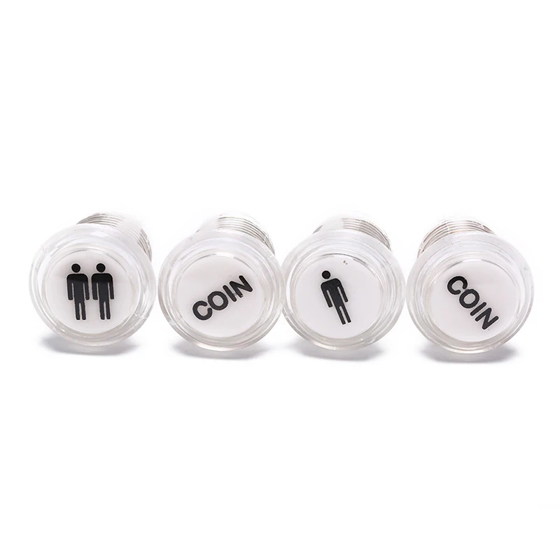 

4Pcs 1P/2P Player Start Buttons LED Illuminated Push Button /2x Coin Buttons for MAME / JAMMA / Fighting Games / Arcade