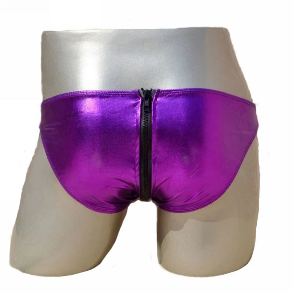 Мужское нижнее белье из ПУ кожи с заниженной талией сексуальные мужские трусы