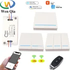 Wenqia Wi-Fi433 МГц умный светильник переключатель Беспроводной дистанционного Управление 123 банды rf приемника радиорелейной AC85-220V Управление для светодиодныйсветильниксовременный потолочный светильник