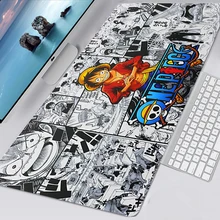 One Piece Mousepad Kawaii Gaming Accessories Non-slip Mouse Pad 40x90 Mausepad Tappetino Mouse Keyboard Mat Tapis De Souris