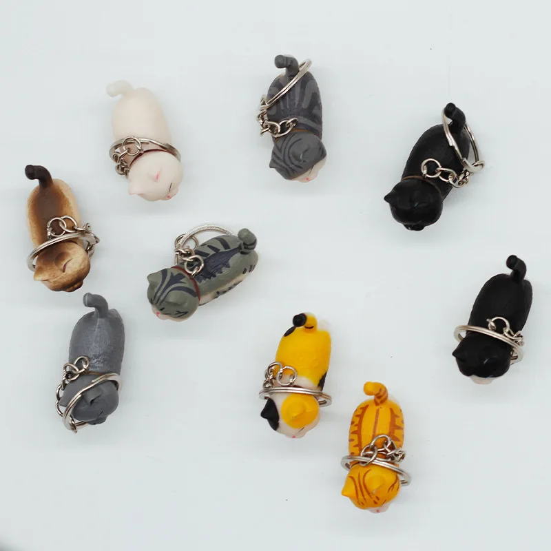 Случайный 1 шт. брелок для ключей с мультяшным котом и куклой украшение сумки