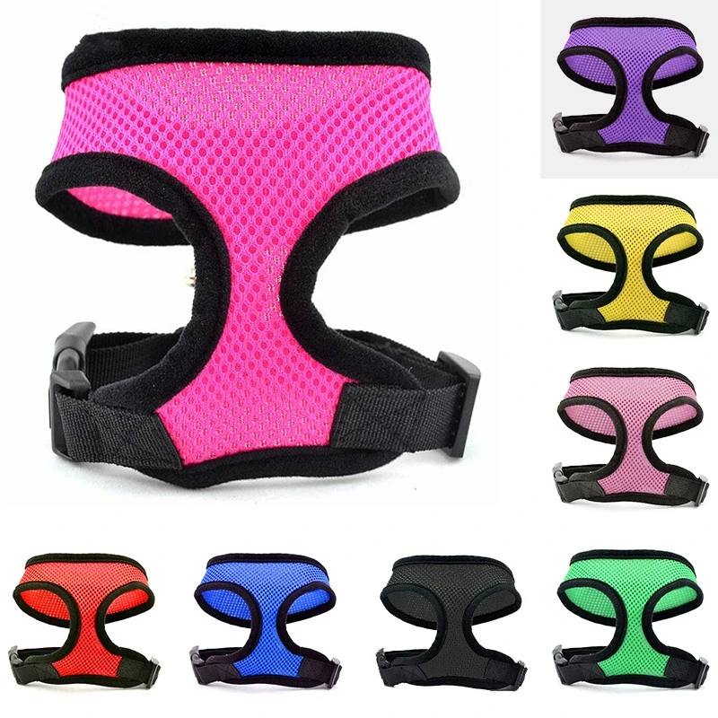 Жилет для прогулок с поводком щенков чихуахуа мягкий сетчатый поводок из