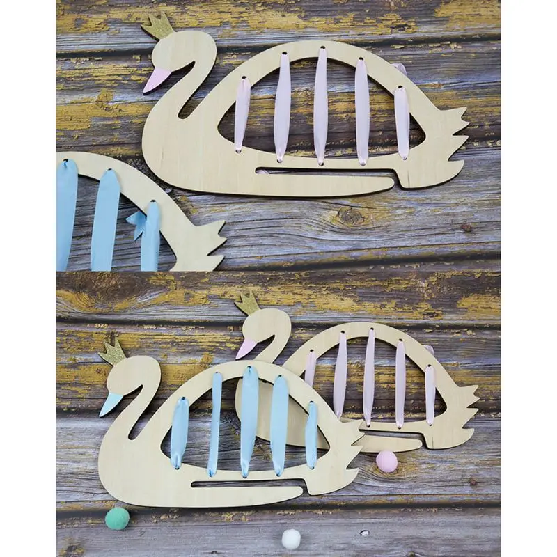 Нордическая простая шпилька для лент деревянная стойка хранения кольцо волос