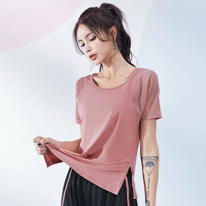 

Кроп-топ для йоги, одежда для йоги, женская летняя одежда для бега, футболка с коротким рукавом, спортивный топ, спортивные женские футболки