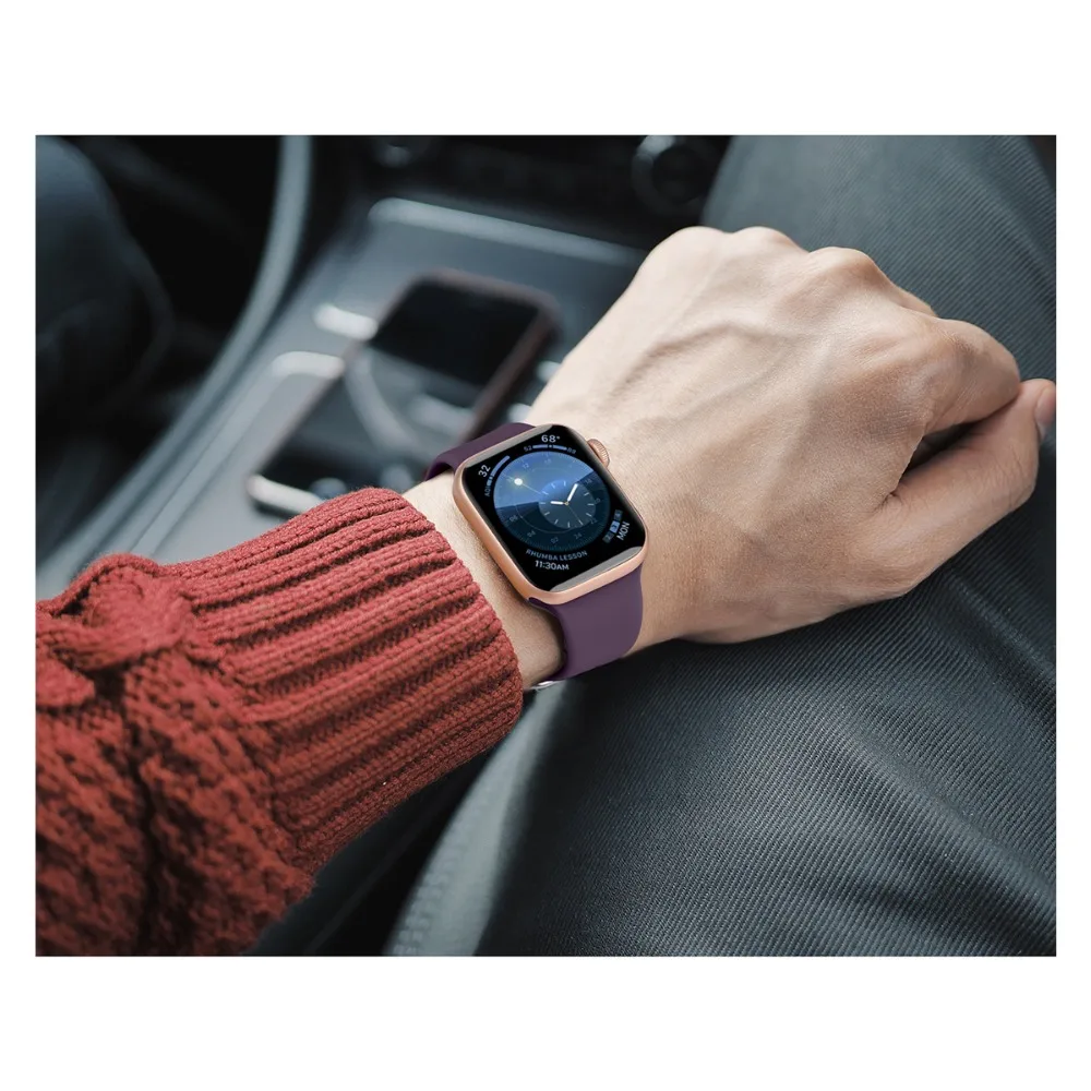 Силиконовый ремешок для наручных часов apple watch группа 44 мм 40 мм apple watch 5 4 ремешок 42 мм, 38 мм, версия наручных часов iwatch серии 5/4/3/2, correa, браслет