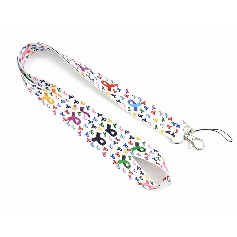 Фон с изображением цветных лент Рак молочной железы ремешков брелок мобильный