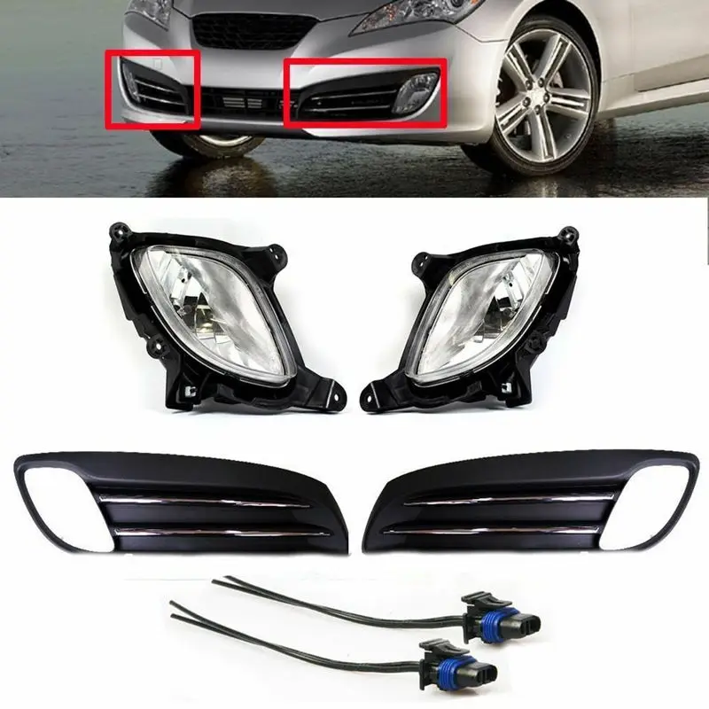 

Для 10-11-12 Genesis Coupe OEM Противотуманные фары правые и левые с крышками разъемы 6 шт.