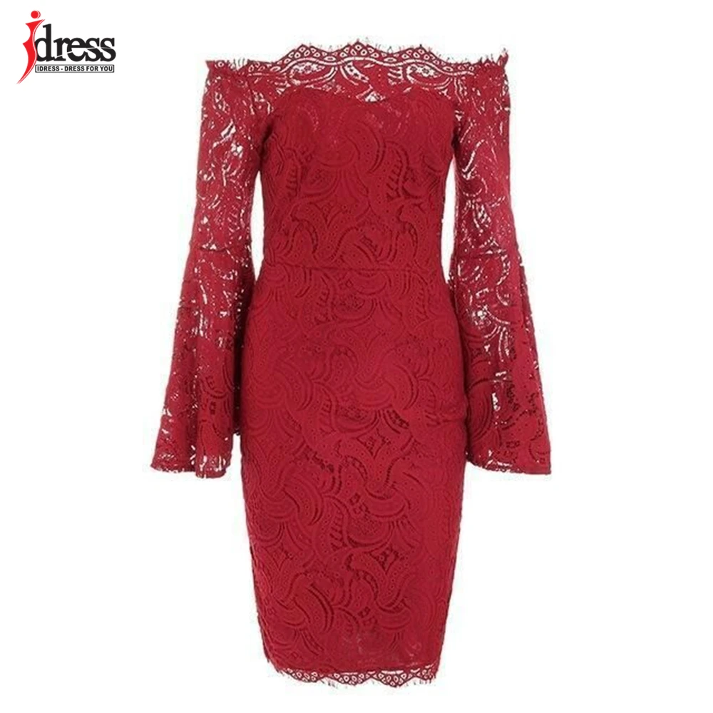 Платье С Кружевными Расклешенными Рукавами Купить