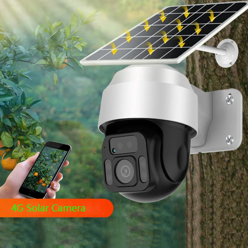 

4G WIFI Surveillance Camera Solar Camera 2MP HD Solar Panel Powered Outdoor Security Camera Rechargeable Battery Wireless Camera