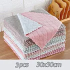 3 шт. толстое полотенце для мытья посуды тряпка домашняя работа коралловый флис кухонное полотенце толстое стильное кухонное полотенце Набор 30x30 см