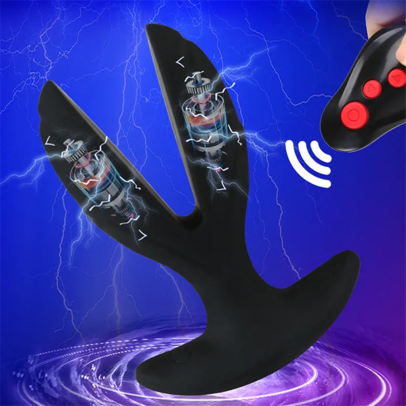 Фаллоимитатор с электрическим током Анальная пробка вибратор беспроводное