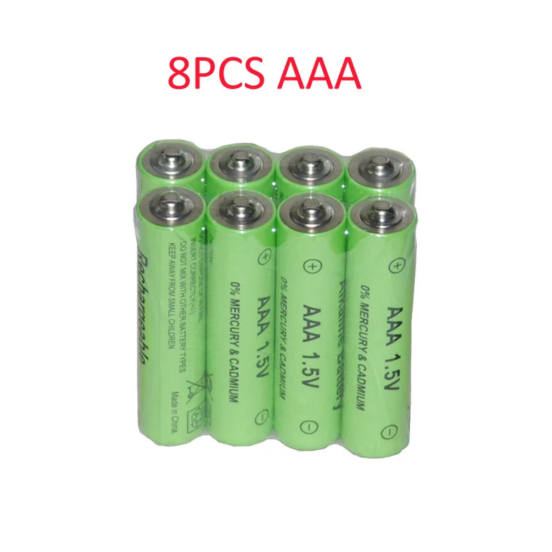 8AAA Sorvess 1,5 V перезаряжаемая AA батарея AAA Щелочная 2000-3000mah для фонарь-игрушки часы MP3-плеер Замена Ni-MH батареи - Цвет: 8AAA