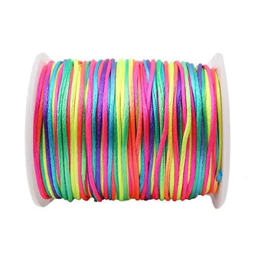 Colorful 1 шт. 1 мм* 80 м красочные пятнистые Веревки Нейлон Coard Решений DIY соски цепи браслет аксессуары DIY инструмент - Цвет: Colorful