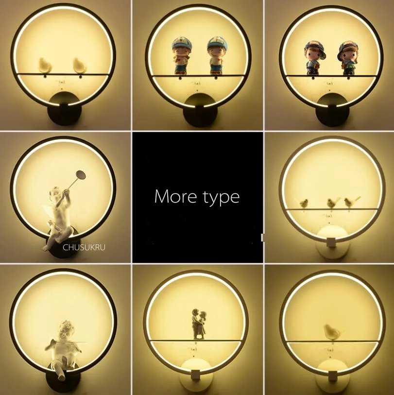 Хит продаж настенные светильники для помещений черно-белое настенное освещение