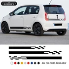 3 шт для Skoda Fabia Karoq Citigo видения SuperB Yeti Octavia боковые зеркала автомобиля виниловая наклейка юбка в полоску Графика Гонки наклейки