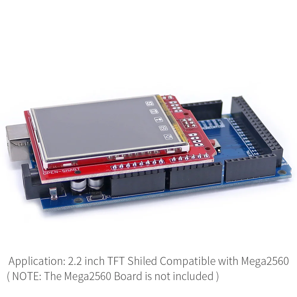 Модуль TFT с ЖК дисплеем 2 дюйма сенсорный экран + Комплект UNO R3 usb кабелем/картой