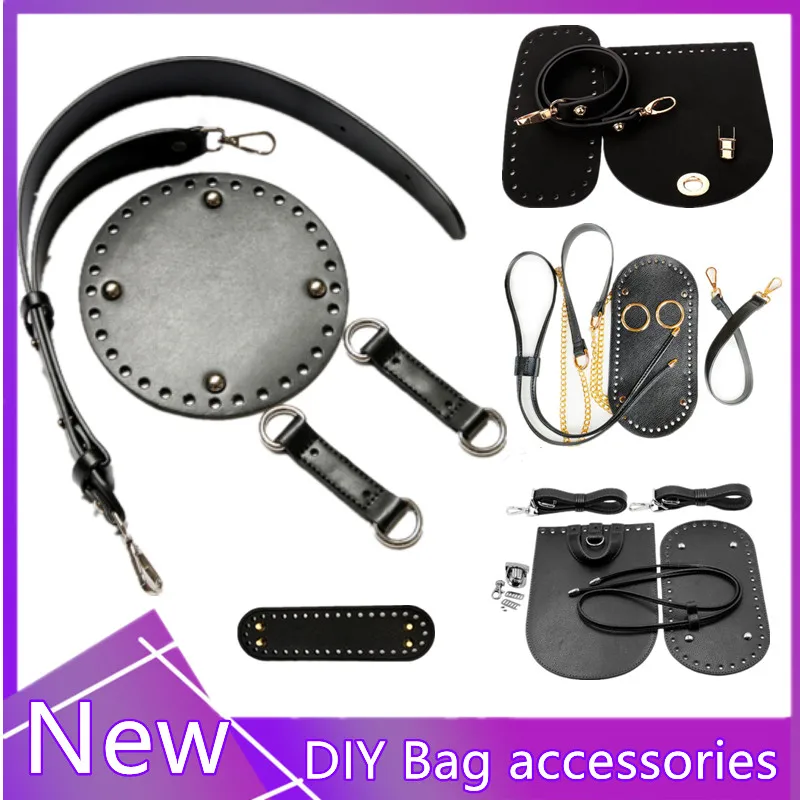 

DIY Handbags Bag Knitting Bag Leather Bag With Hardware Strap Handmade Bottom Bucket Bag Accessories