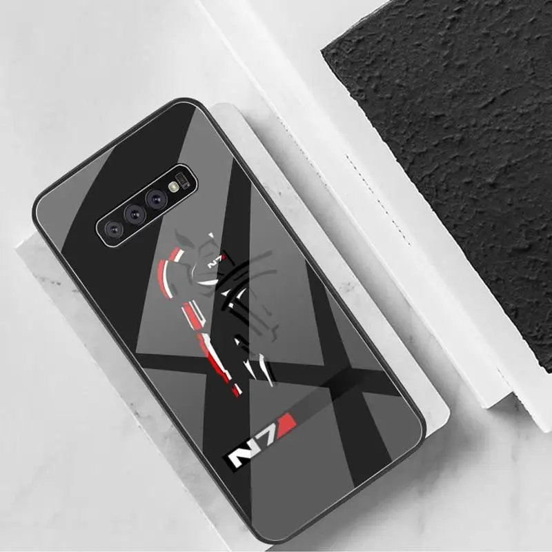 Чехол для телефона N7 Mass Effect закаленное стекло Samsung S20 Plus S7 S8 S9 S10 Note 8 9 10 | Мобильные